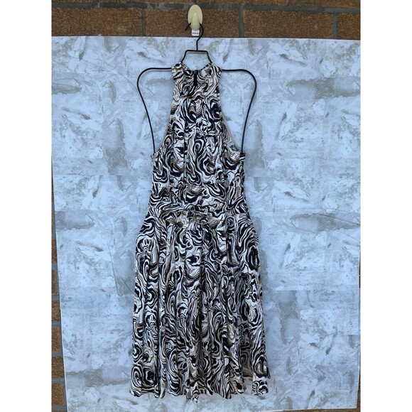 Diane Von Furstenburg Nicola Dress in Marble Black size 6 - Picture 2 of 12